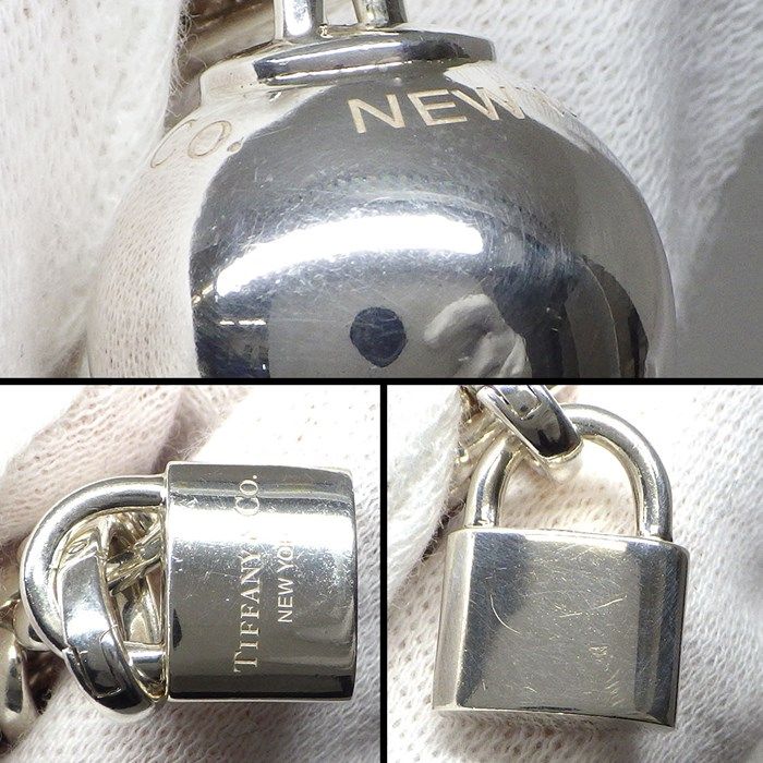 Tiffany & Co. Hardware Link Small Ball Lock Charm Necklace Set