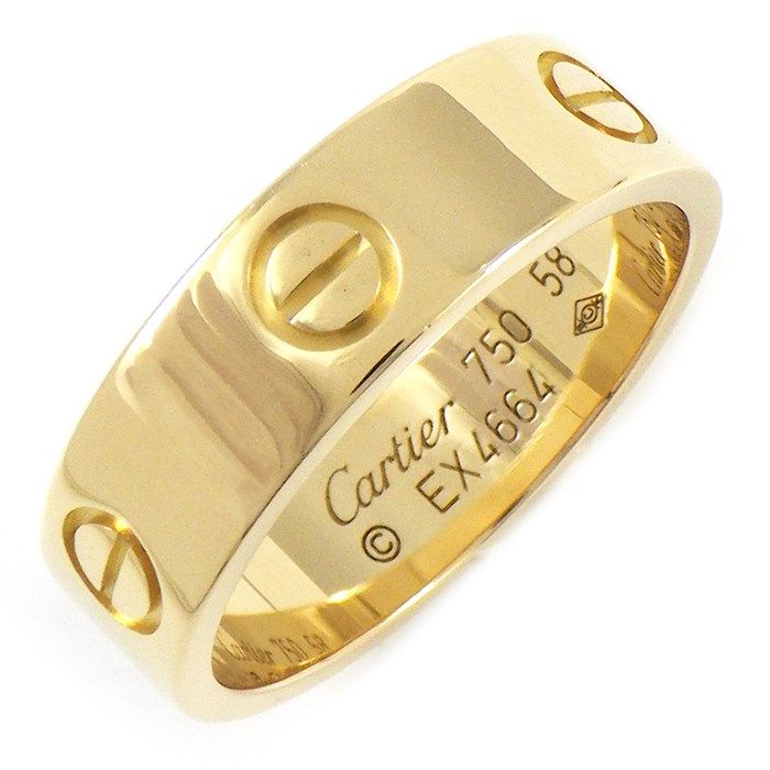 Cartier Love Ring Classic Model B4084658 in K18 Yellow Gold