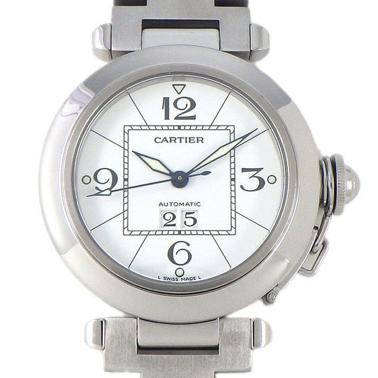 Cartier Pasha C W31055M7 Automatic Watch - White Dial, Stainless Steel