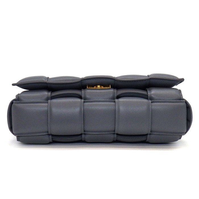 Bottega Veneta Padded Cassette Shoulder Bag in Thunder Gray