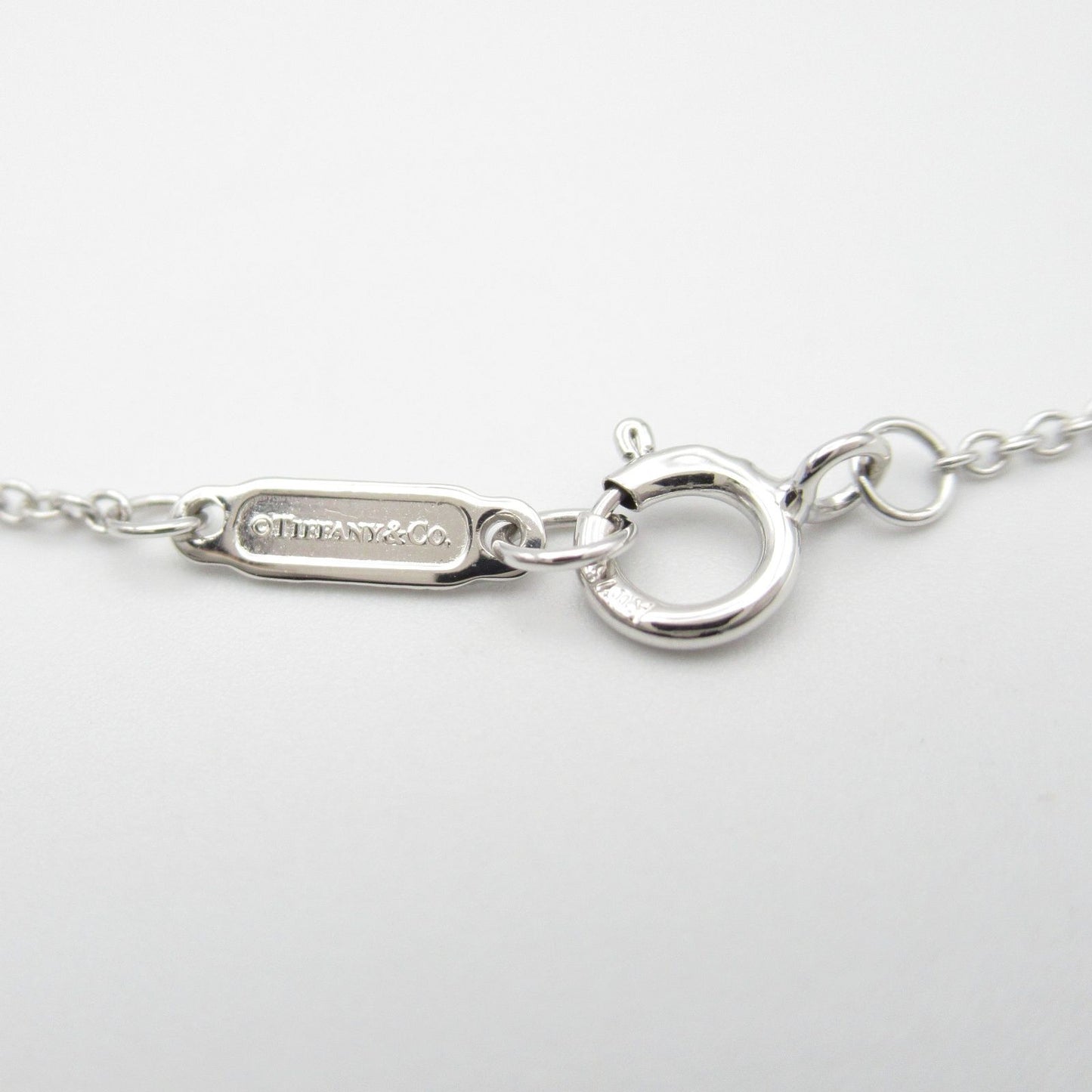 TIFFANY & CO T Smile Necklace in 18K White Gold with Diamonds