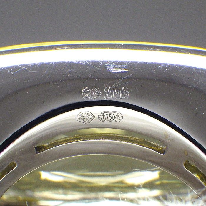 BVLGARI Allegra Square Faceted Lemon Quartz Ring in K18 White Gold