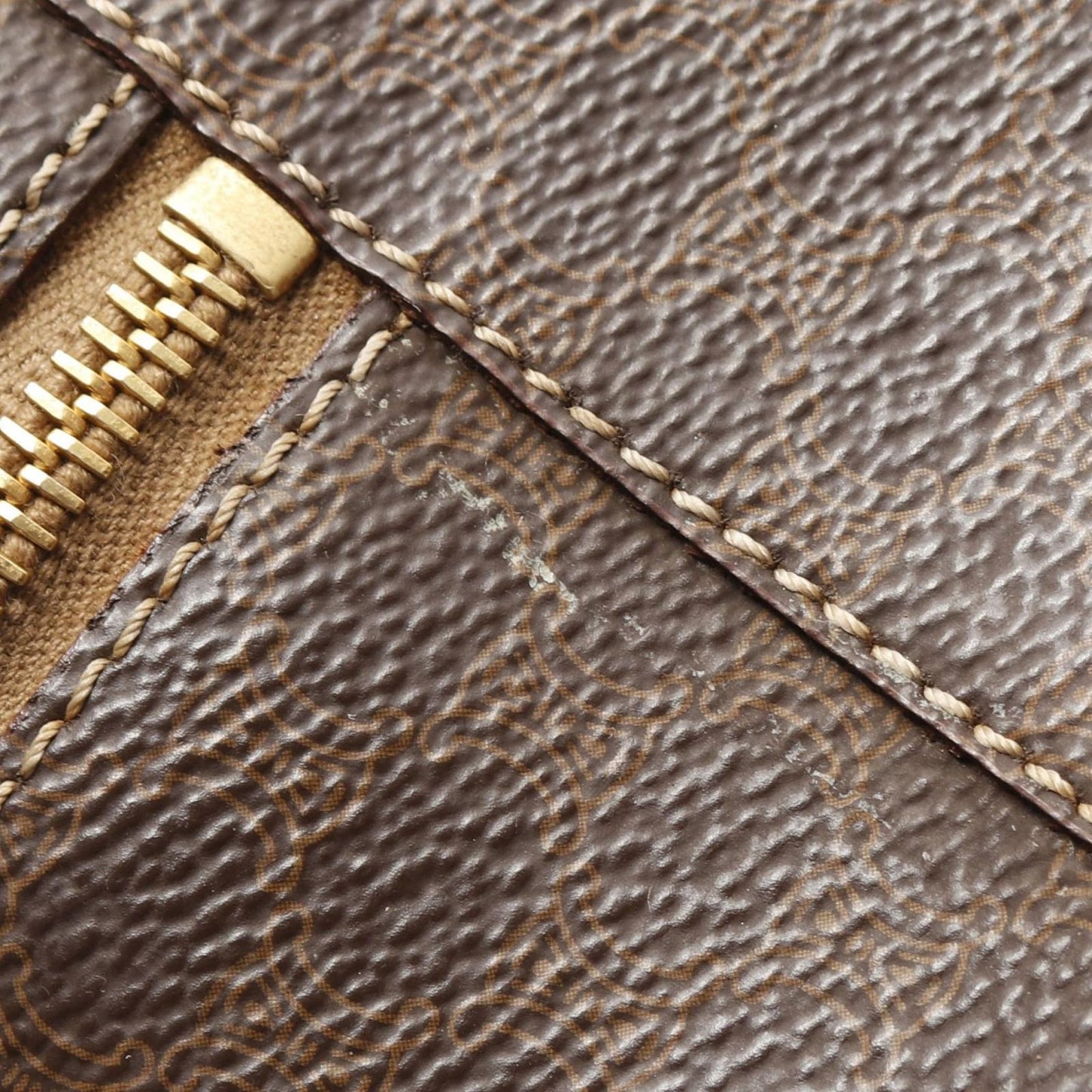 CELINE Macadam Brown Leather Backpack - Timeless Elegance
