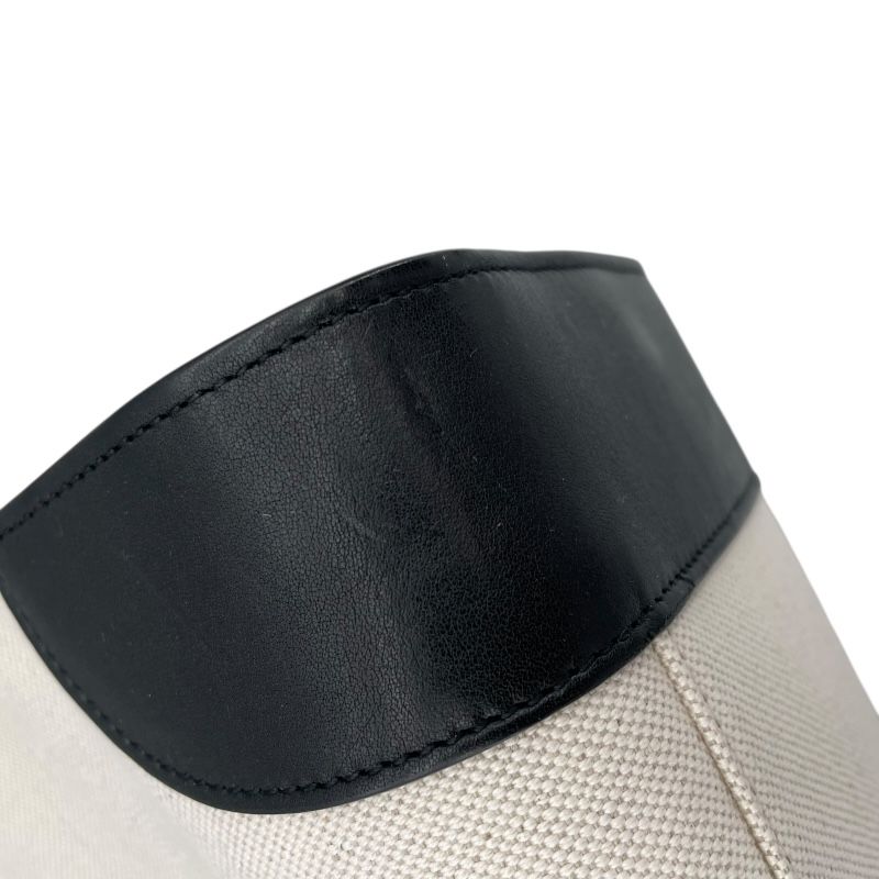 SAINT LAURENT Large Sac De Jour Tote in Natural/Black Canvas