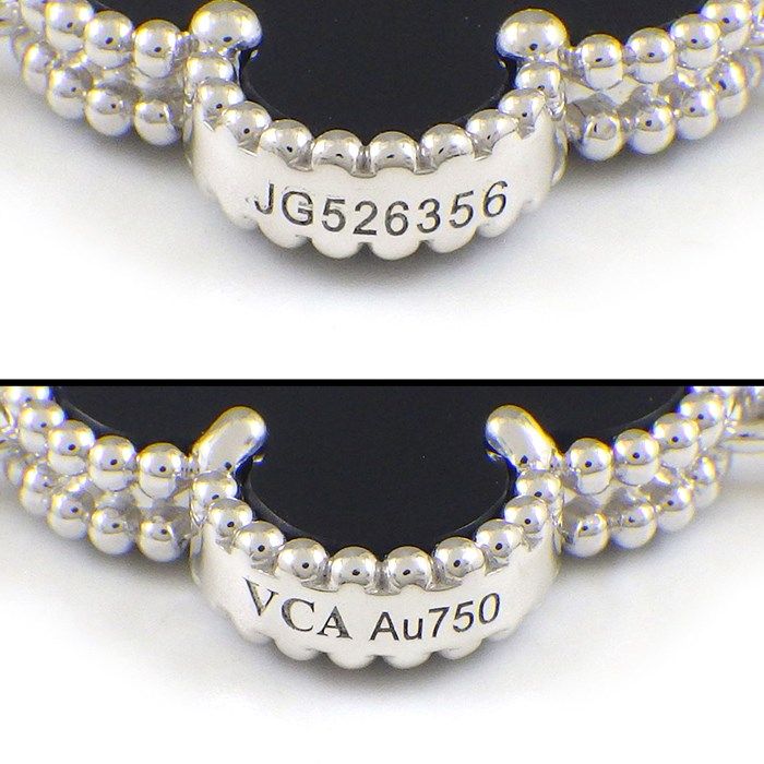 Van Cleef & Arpels Vintage Alhambra 5 Motif Bracelet with Onyx & Diamonds