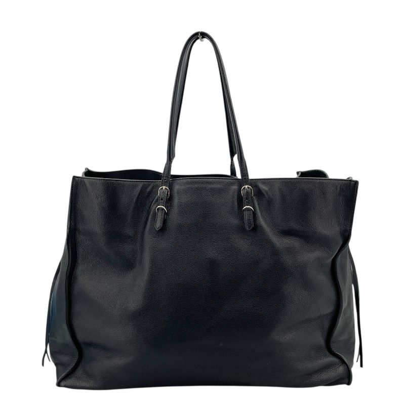 Balenciaga The Paper A4 Zip Around Tote Bag - Black Leather