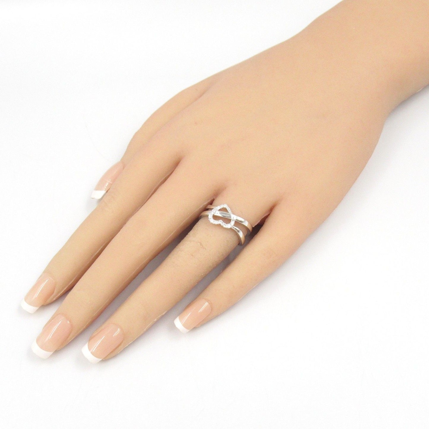 Vendome Aoyama Diamond Ring in K18 White Gold - Size 12