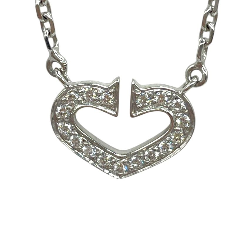 Cartier C Heart Diamond Necklace in 750 Silver - Timeless Elegance