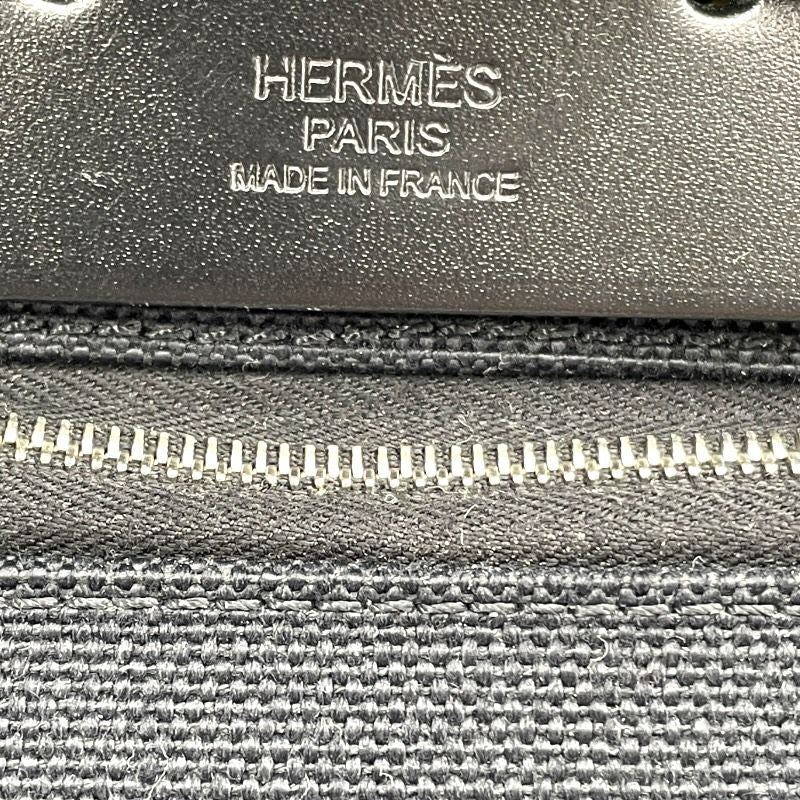 HERMES Émile Bag Zip PM Z刻 Black with Silver Hardware