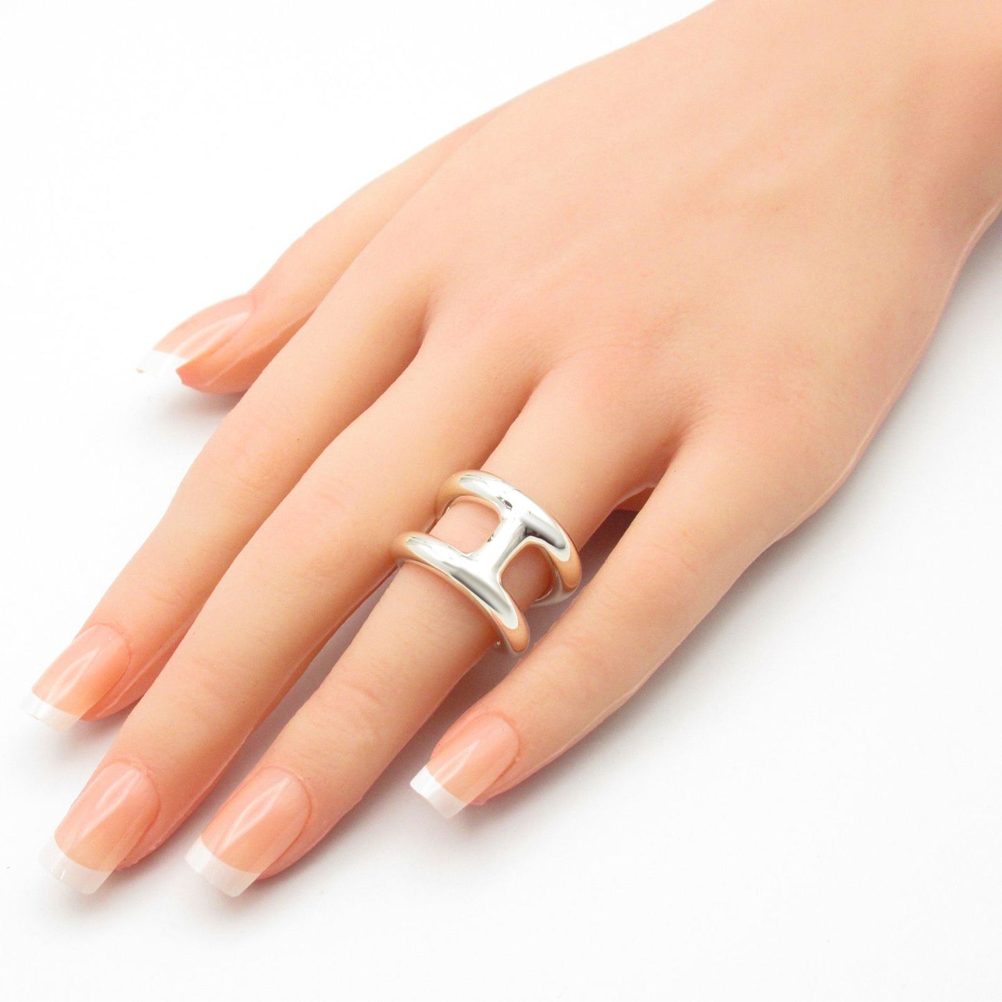 HERMES Osmoz Large Ring in Silver 925 - Unisex Elegance