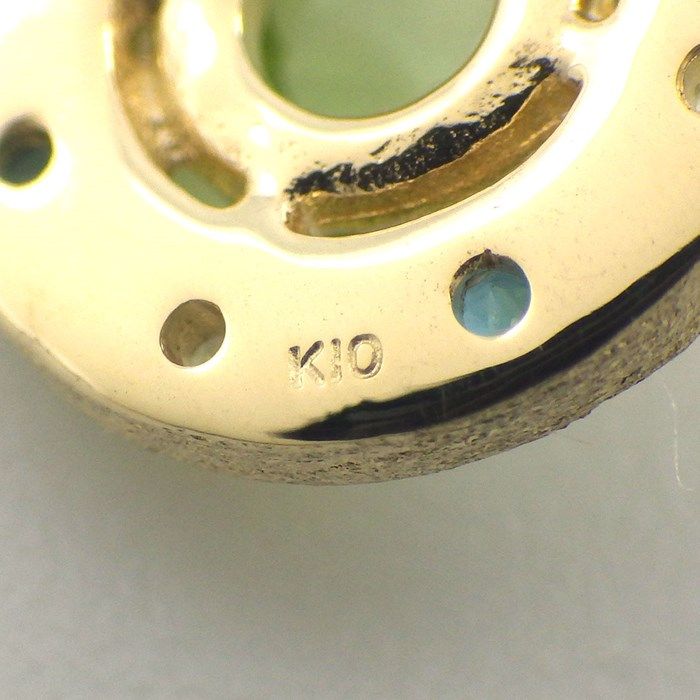 Rose Cut Peridot, Blue Topaz & Yellow Sapphire Necklace in K10YG