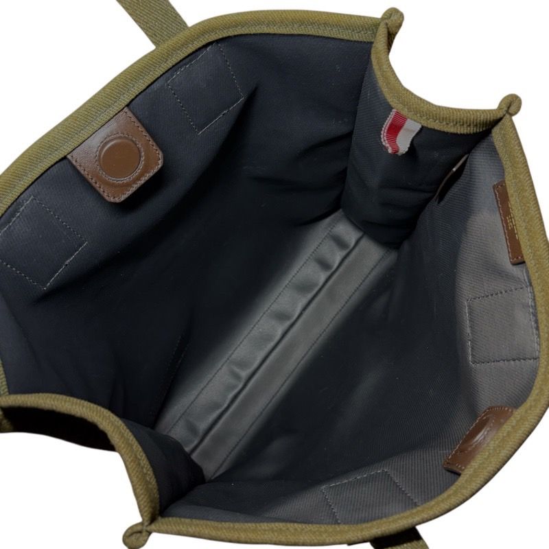 BALLY Khaki Canvas Tote Bag - Timeless Elegance for Men