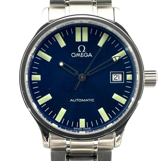 OMEGA Classic Automatic 5203.81 Blue SS Men's Watch - Timeless Elegance
