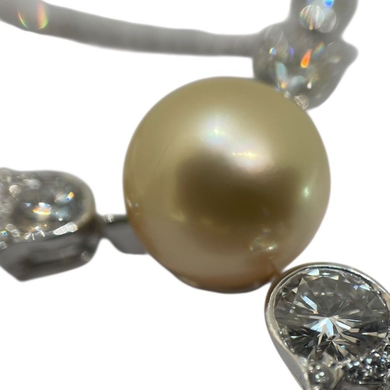 Cartier 2P Pearl Diamond Necklace in 750WG - Exquisite Elegance