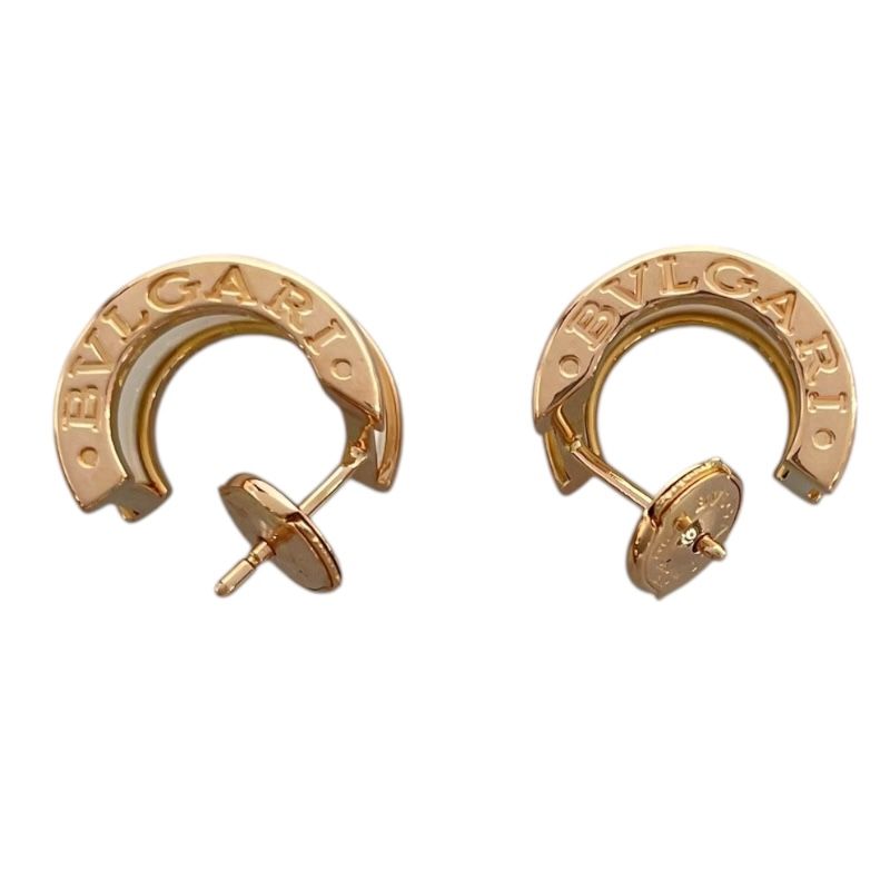 BVLGARI B.zero1 750PG Ceramic Earrings - Exquisite White Elegance