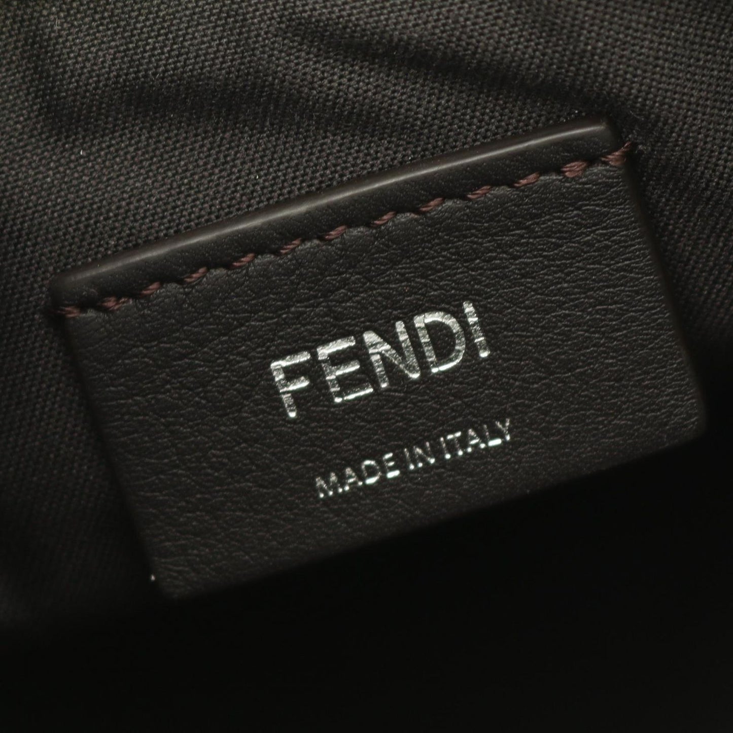 FENDI Graphite Small Handbag in Neon Yellow Leather