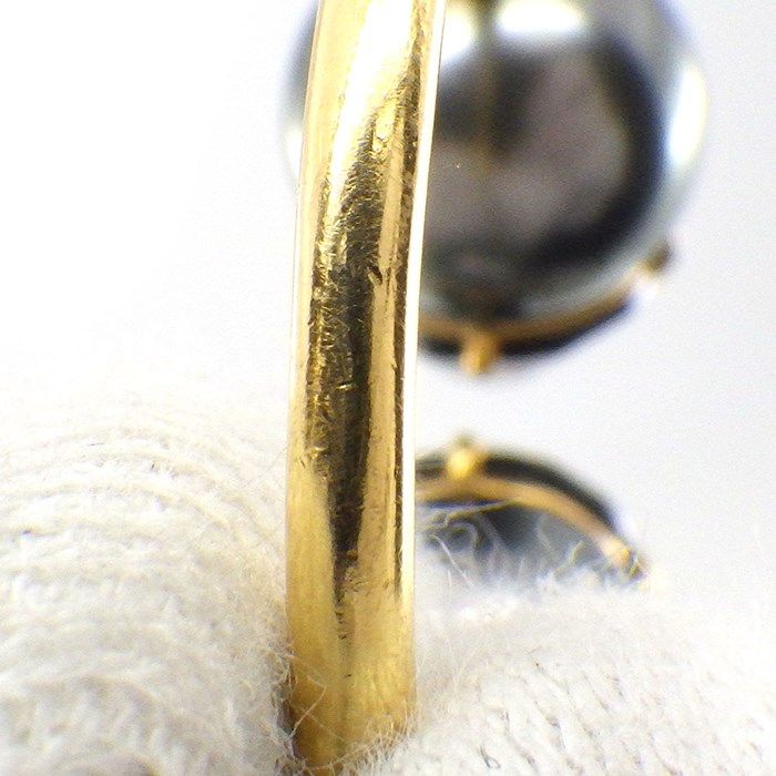 TASAKI Refined Rebellion Signature Ring with Black Pearl & Spinel