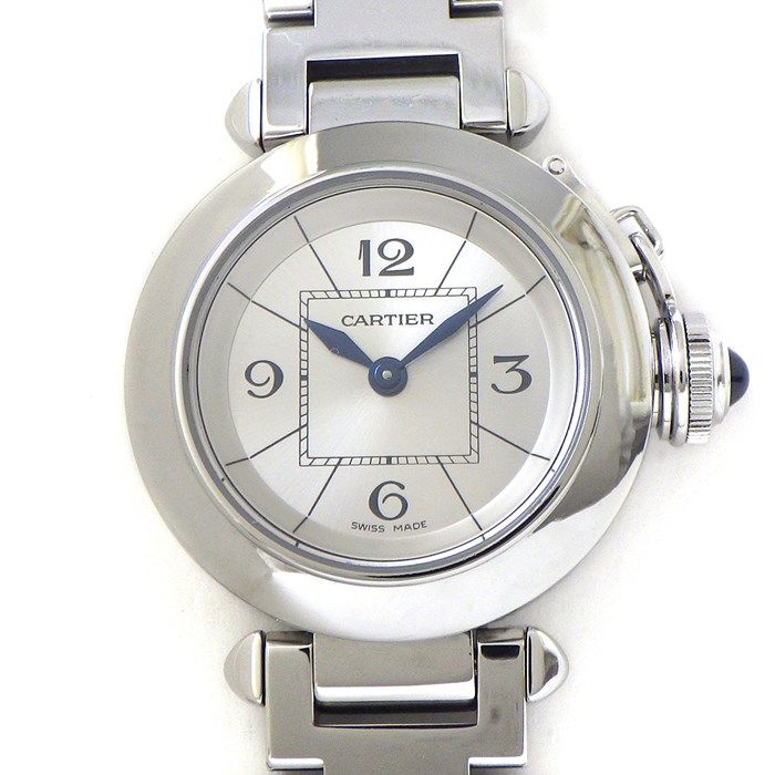 Cartier Miss Pasha W3140007 Silver Dial Stainless Steel Watch