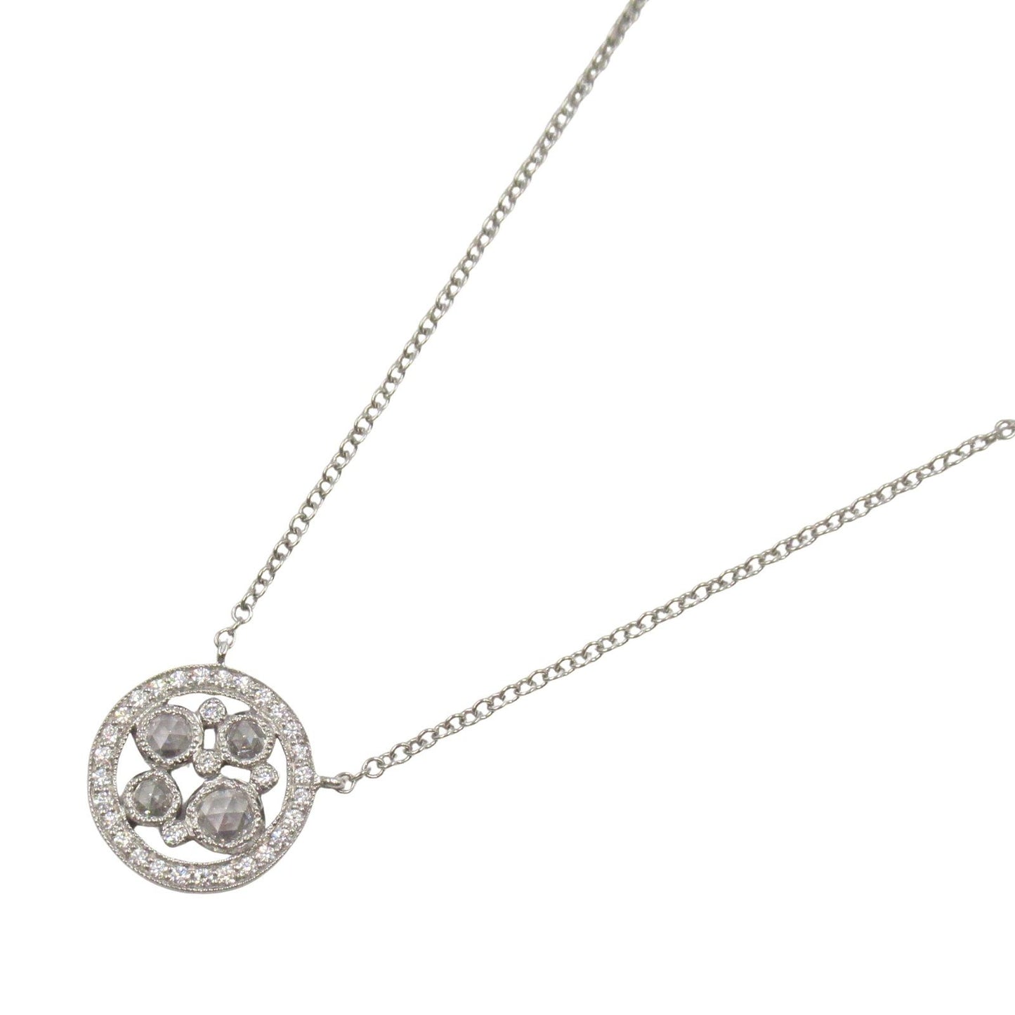 TIFFANY & CO. Cobblestone Diamond Necklace in Platinum