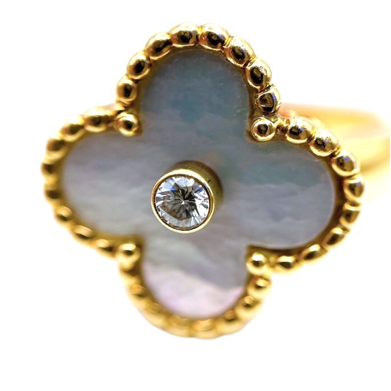 Van Cleef & Arpels Vintage Alhambra Ring in K18 Gold & MOP