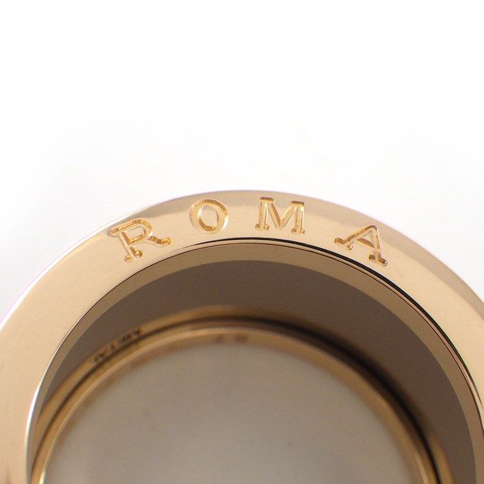 BVLGARI B-zero1 3-Band Ring in K18 Pink Gold & Brown Ceramic