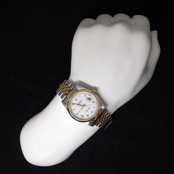 Rolex Datejust 16233 - 1991 White Dial, Fluted Bezel, Jubilee Bracelet