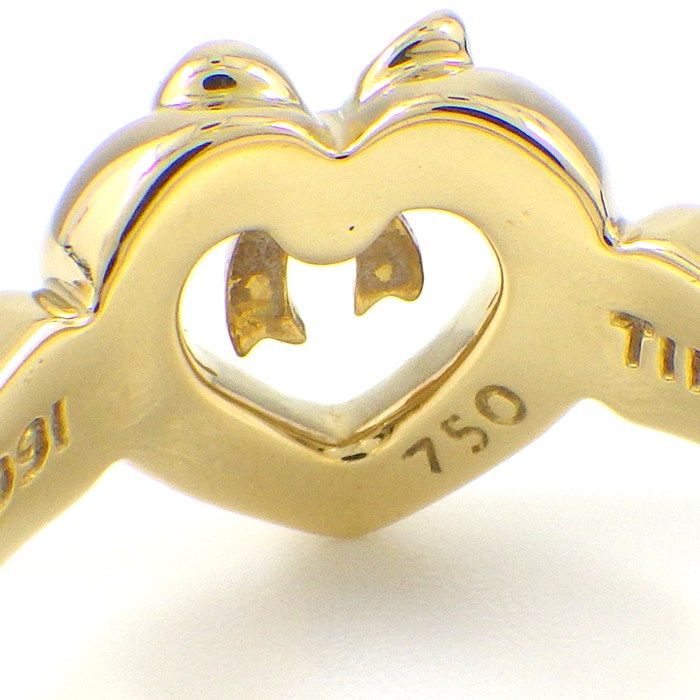 Tiffany & Co. Heart with Bow Ring in 18K Yellow Gold - Size 10
