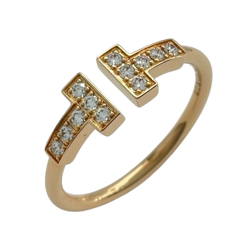 Tiffany & Co. T Wire Diamond Ring in 18K Pink Gold - Size 10