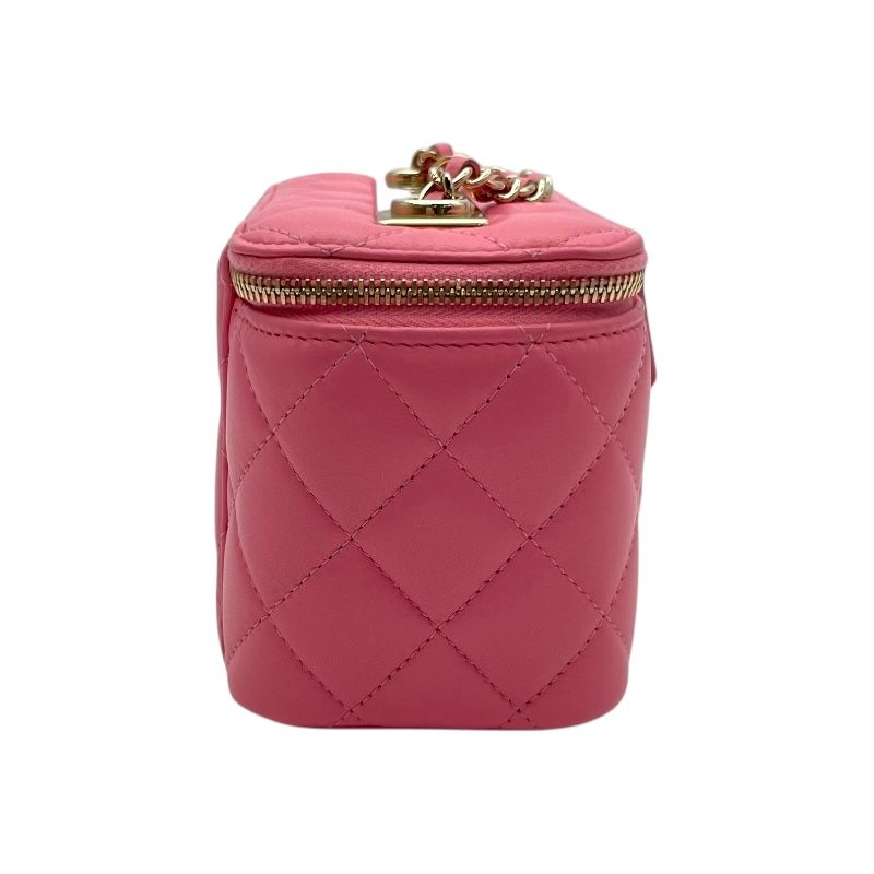 CHANEL Vanity Shoulder Bag AP1341 - Pink Lambskin with Gold Hardware