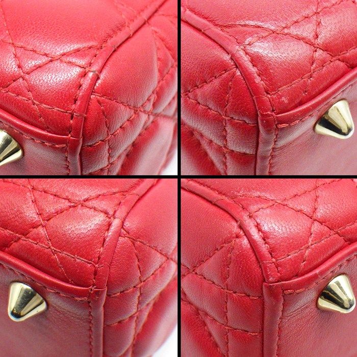 Dior Lady Dior MY ABC Small Handbag in Red Cannage Lambskin