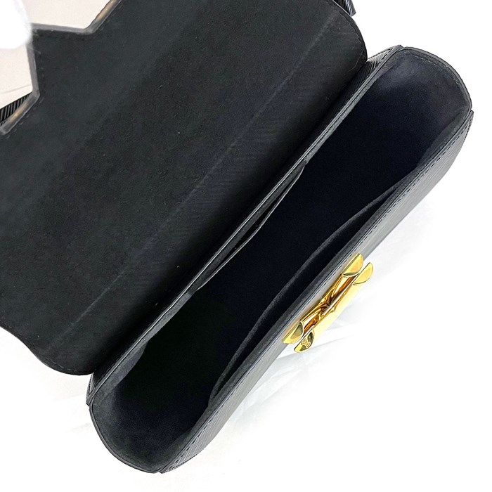 Louis Vuitton Twist MM Handbag in Black Epi Leather with Gold Hardware