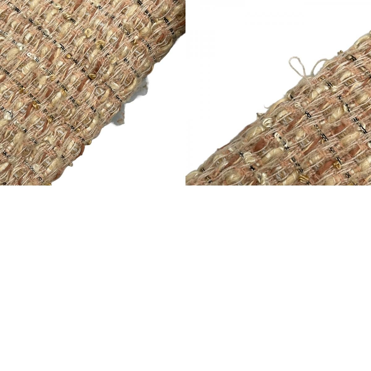 ANNA MOLINARI Beige Tweed Jacket with Fur Trim - Exquisite Craftsmanship