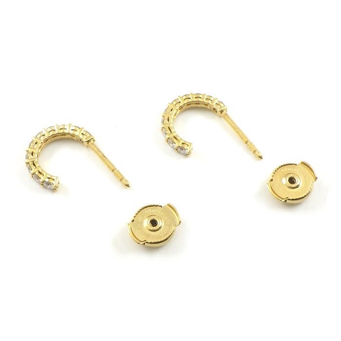 Tiffany & Co. Diamond Hoop Earrings in 18K Yellow Gold