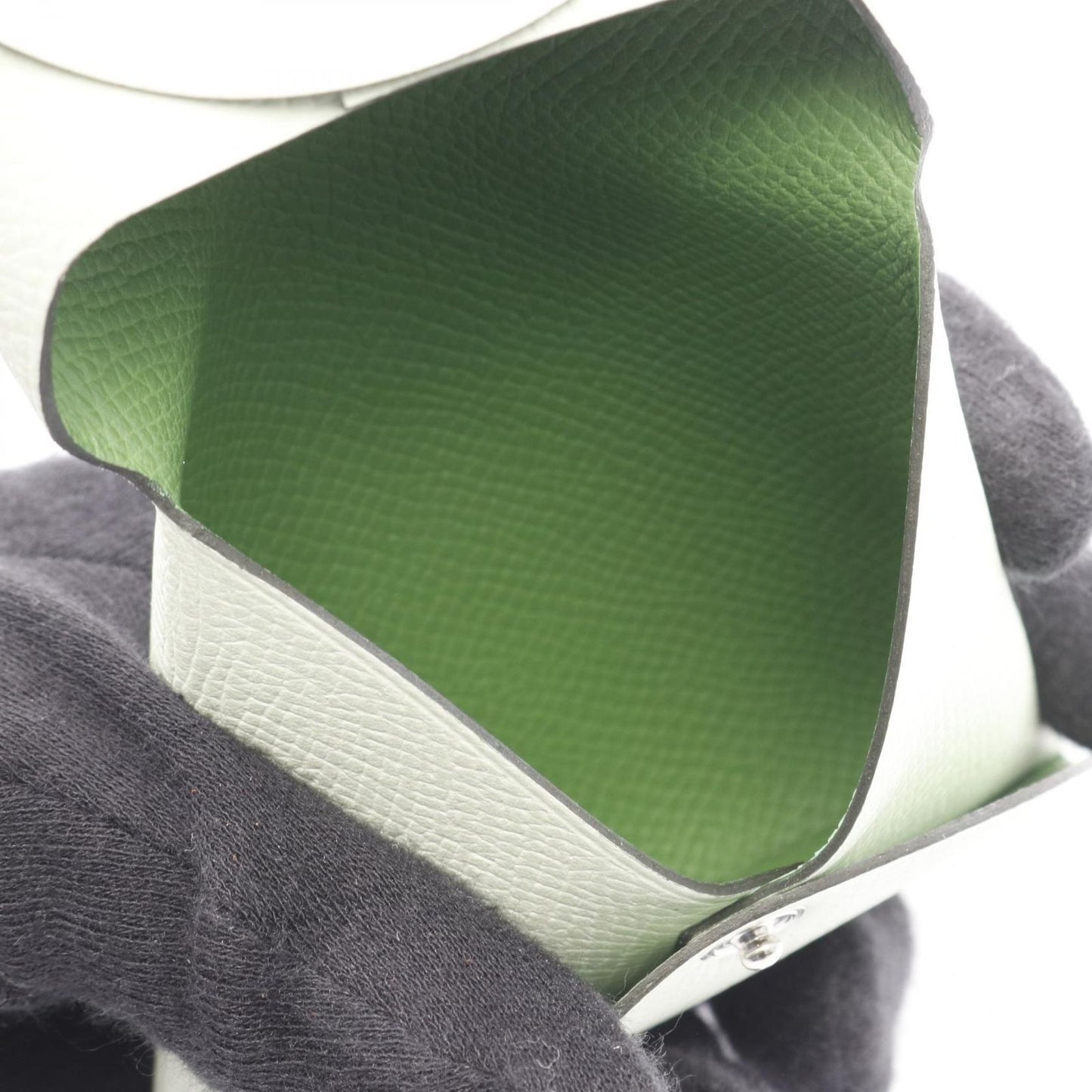 HERMES Bastia Vert Fizz/Vert Yuka Coin Case - Unused Luxury Accessory