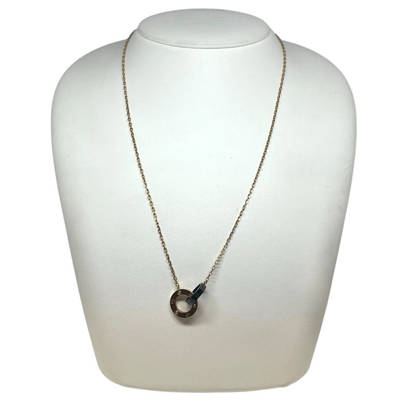 Cartier Love Circle Necklace with 3 Diamonds in 750PG/SS