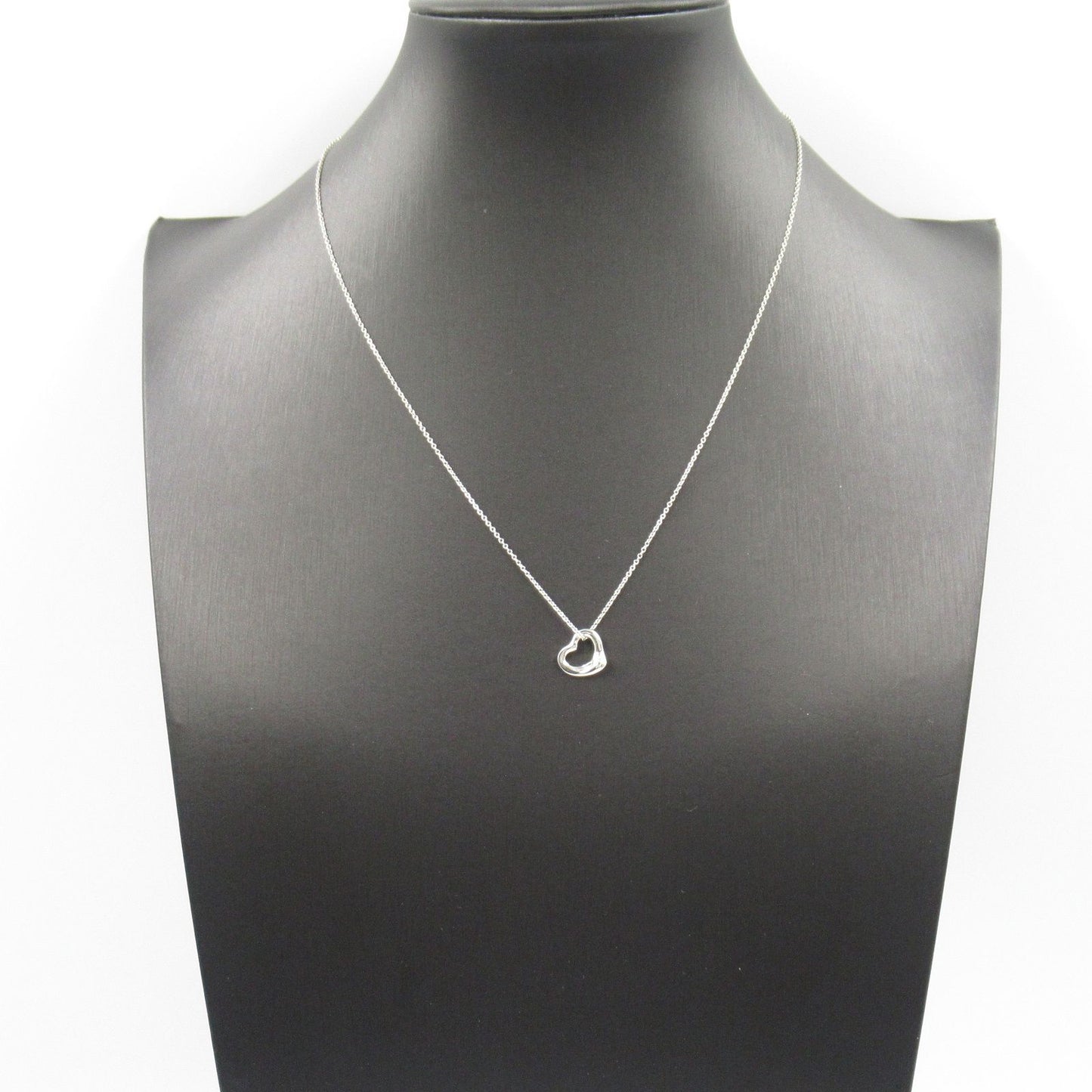 TIFFANY & CO Open Heart Necklace in Platinum - Timeless Elegance