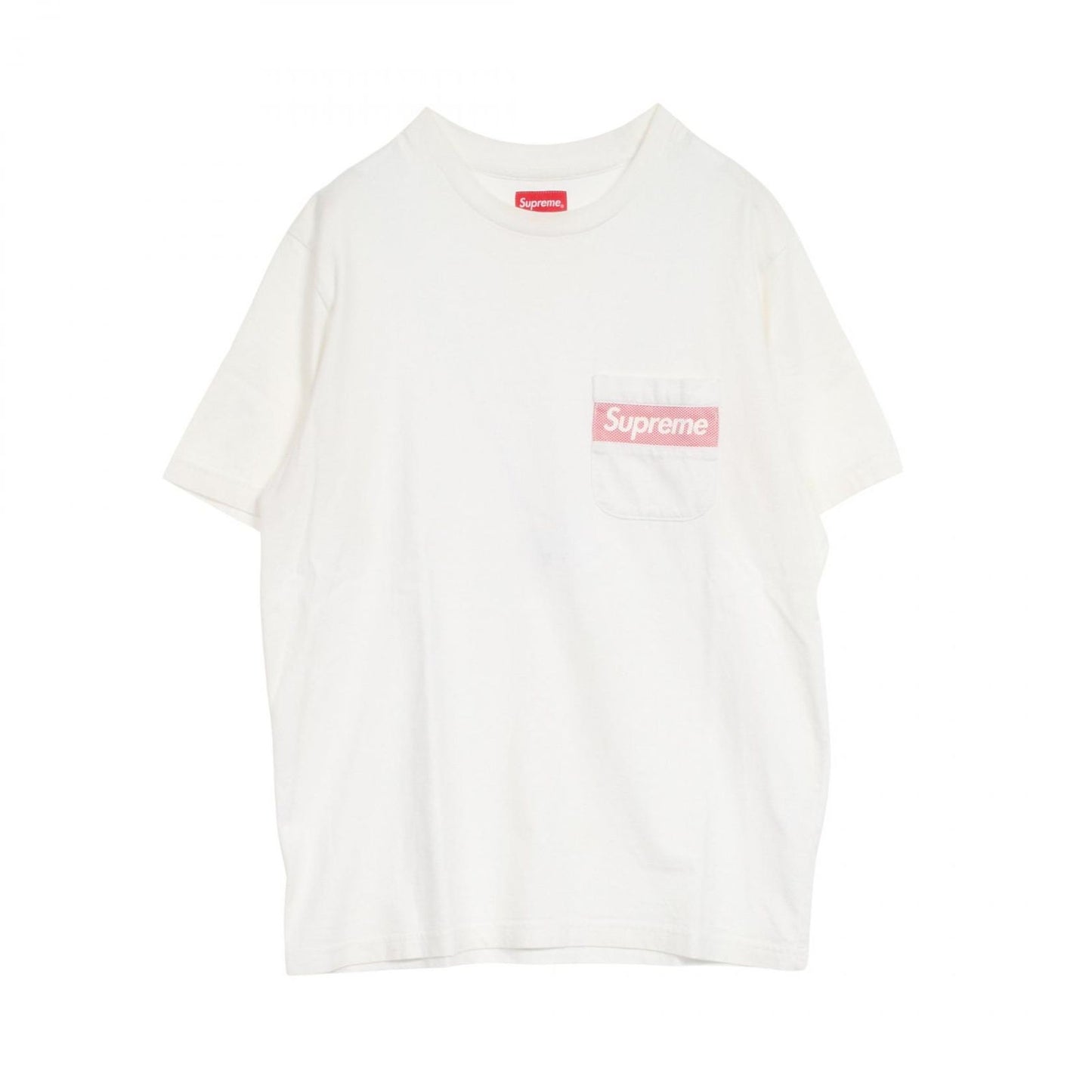 Supreme Mesh Stripe Pocket Cotton T-Shirt - Exclusive White Edition