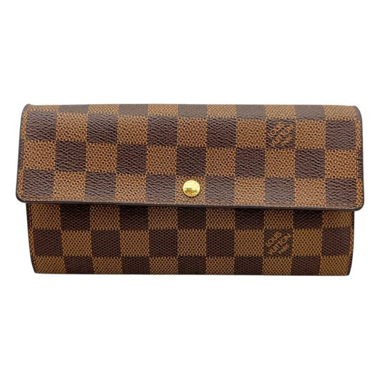 Louis Vuitton Portefeuille Sarah Brown Damier Canvas Long Wallet