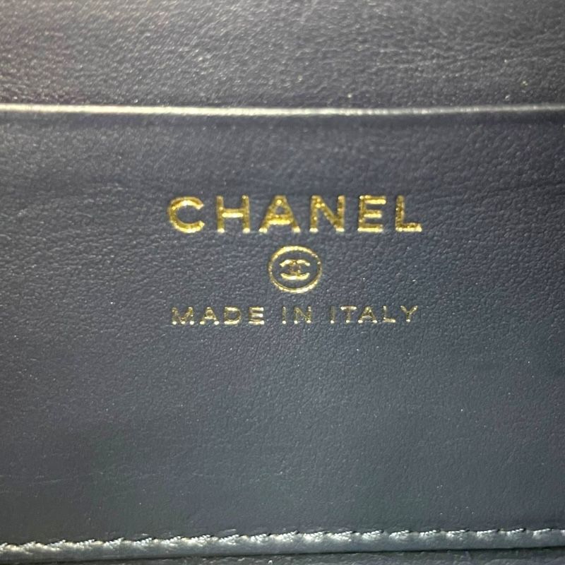 CHANEL CC Figree Shoulder Bag - Navy Caviar with Gold Hardware