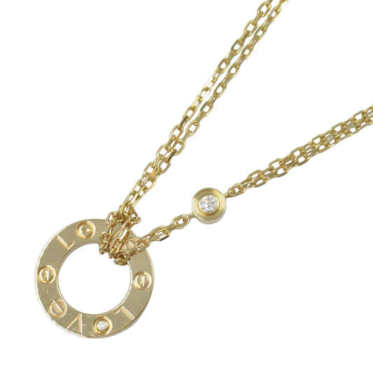 CARTIER Love Circle Necklace in 18K Yellow Gold with Diamonds