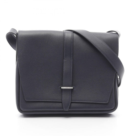 HERMES Steve Light Junior Shoulder Bag in Navy Blue - Exquisite Craftsmanship