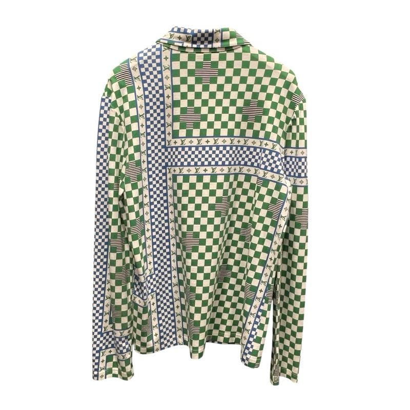 Louis Vuitton Pleated Slim Jersey Long Sleeve Shirt - Green XL