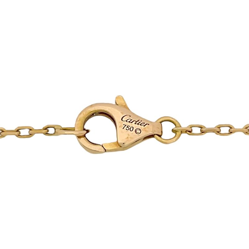 Cartier Double Logo Diamond Necklace in K18 Pink Gold