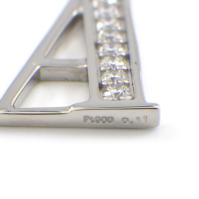 Exquisite Diamond Initial Pendant 'A' in Platinum - 0.11ct