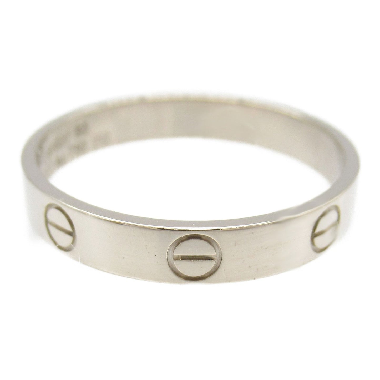 CARTIER Mini Love Ring in K18 White Gold - Timeless Elegance