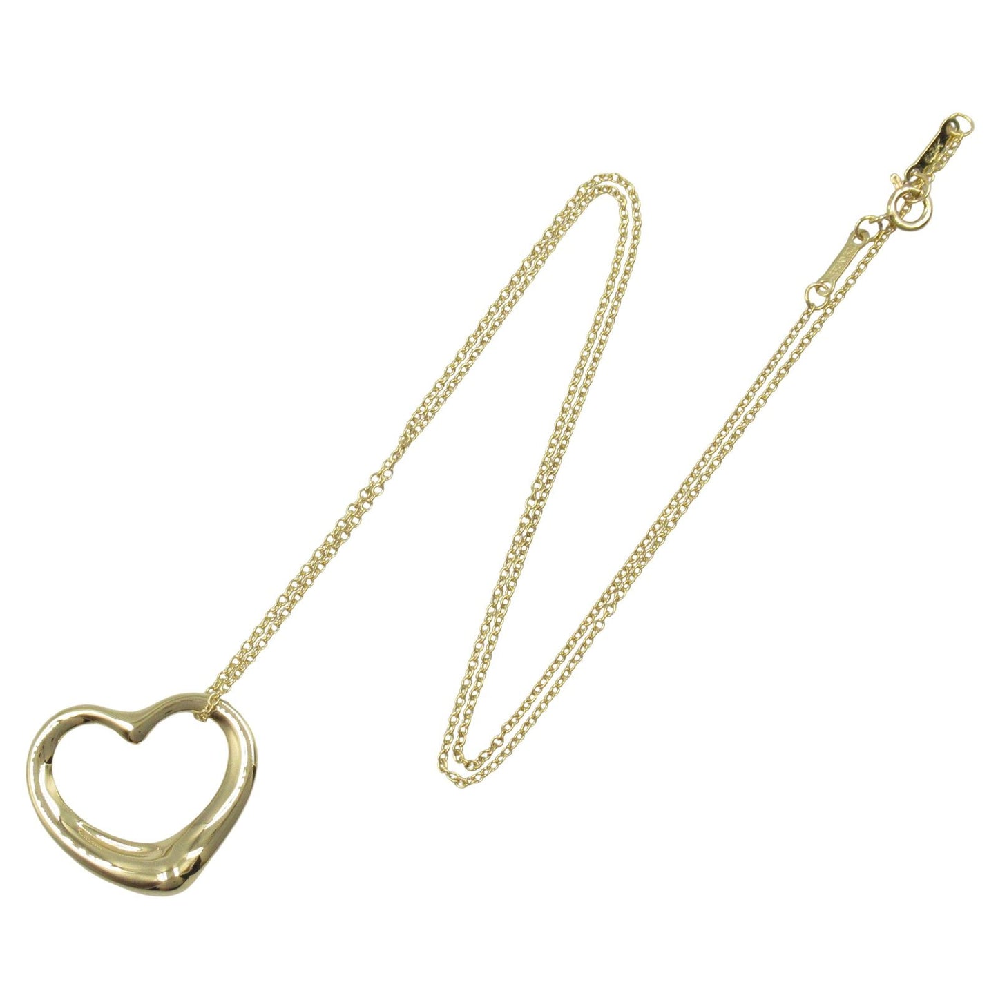 TIFFANY & CO Open Heart Necklace in K18 Yellow Gold - 41cm