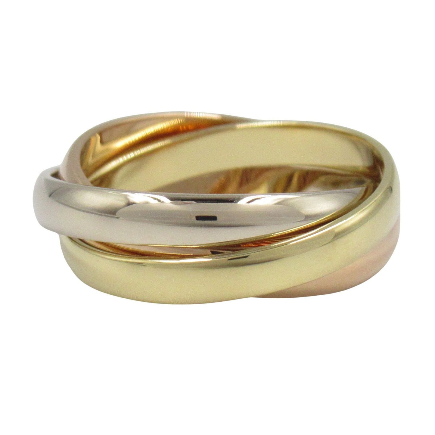 CARTIER Trinity Ring in K18 Yellow, White & Pink Gold - Size 10.5