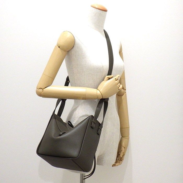 LOEWE Hammock Compact Handbag in Dark Khaki - Exquisite Craftsmanship