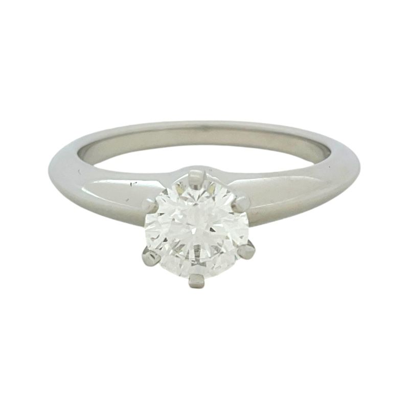 Tiffany & Co. Platinum 950 Solitaire Diamond Ring - 0.59ct