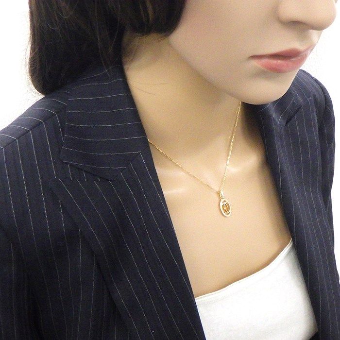 Cartier Double C2 Diamond Necklace in K18 Pink Gold